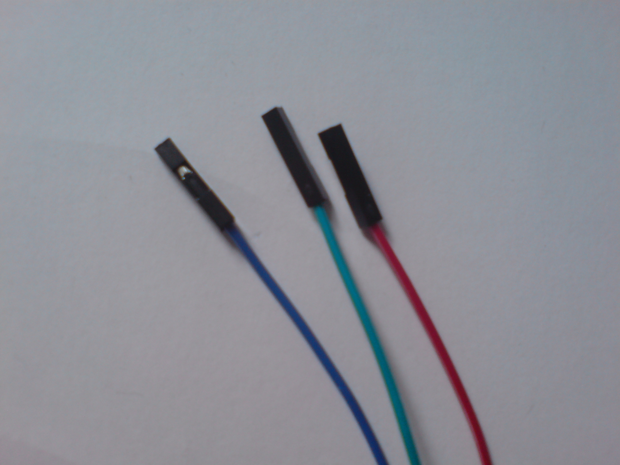 Three color wires (red, green, blue)